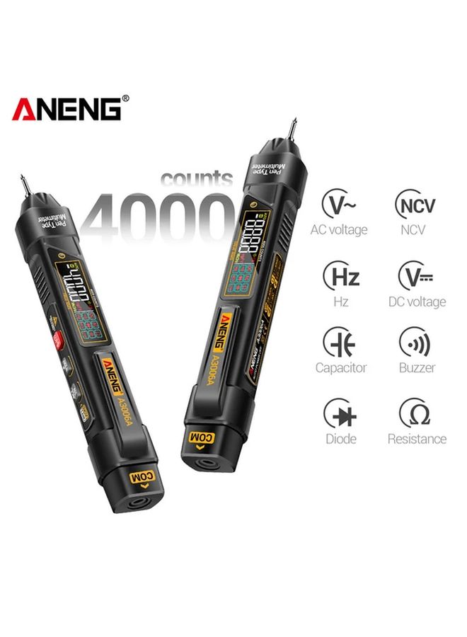 المقياس المتعدد الرقمي ANENG A3006A بعداد 4000، فاحص NCV، الصمام الثنائي، المكثف، الفولت، الأوم، الهرتز - Image 3