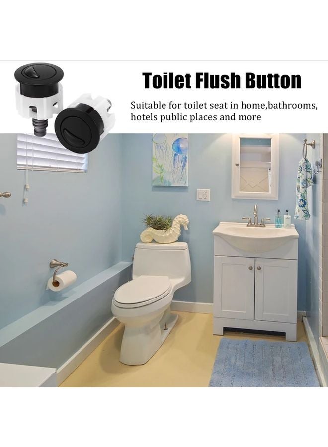 Golden Dual Flush Toilet Button Easy Install Wall Mounted Modern Bathroom - Image 3