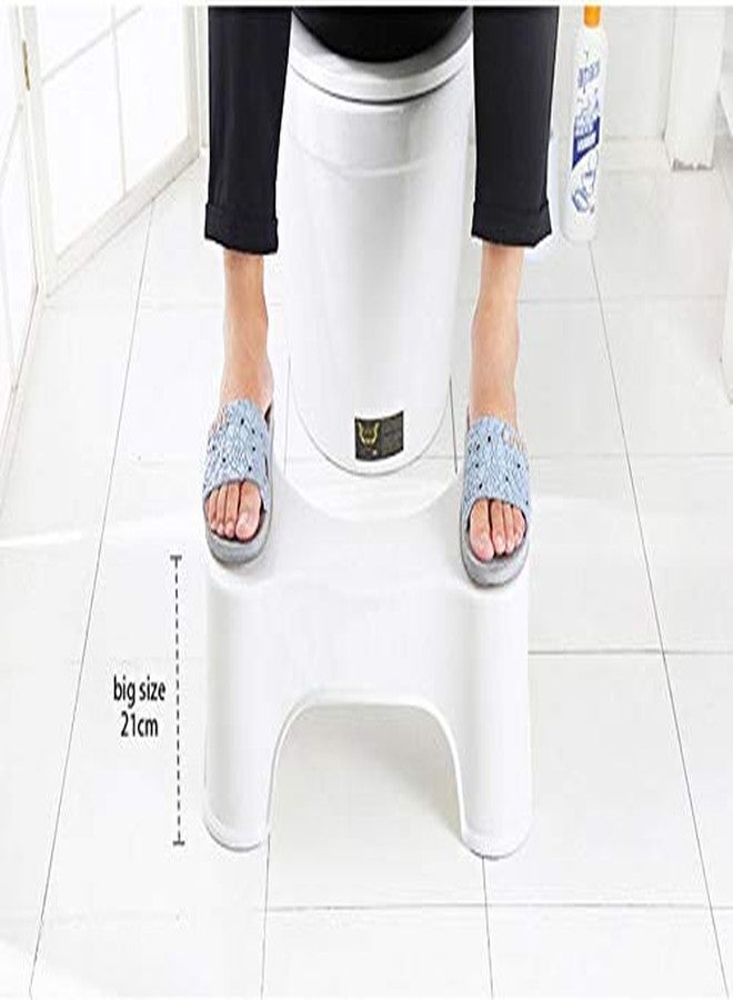 Sevia Western Toilet Squat Stool Non-Slip Height Adjustable Comfortable Foot Step for Potty Training Kids and Adults (White) - Image 2