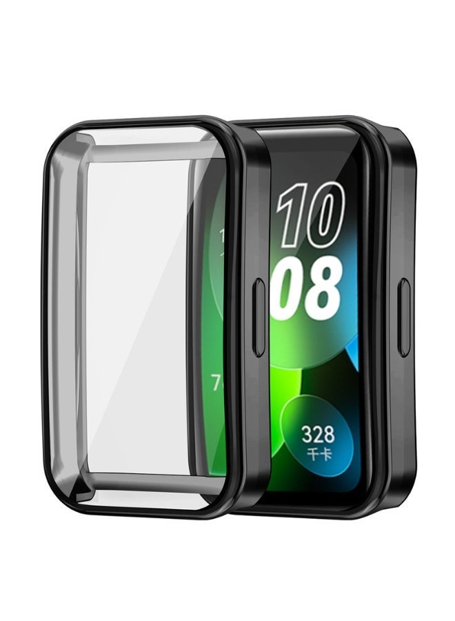 2 Pack Protective Case for Huawei Band 8/9/10 TPU Shockproof Screen Protector Cover Case Clear/Black - Image 2
