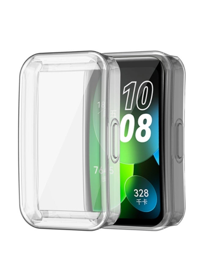 2 Pack Protective Case for Huawei Band 8/9/10 TPU Shockproof Screen Protector Cover Case Clear/Black - Image 3