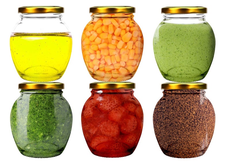 Cloudsell Picasso Glass Jars with Airtight Lid Gold400 ml 6 - Image 1
