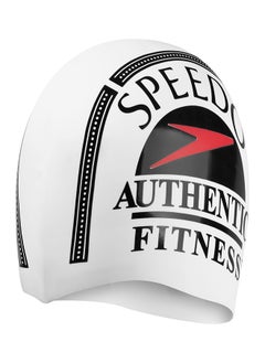 speedo Printed Silicone Swim Cap White  - Image 2