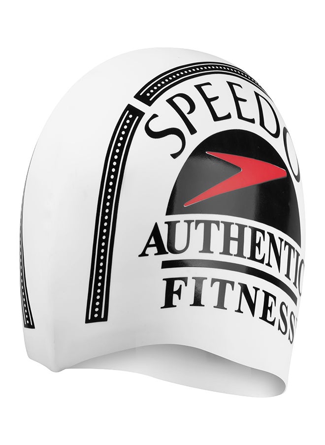 speedo Printed Silicone Swim Cap White  - Image 2