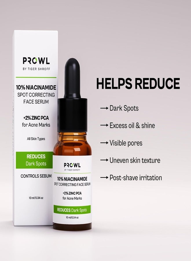 PROWL by Tiger Shroff 10% Niacinamide Serum with 2% Zinc PCA for Oily & Acne Prone Skin | Reduces Dark Spots, Pigmentation & Controls Oil for Men | Face Care Serums for All Combination Skin | 10ml - Image 5