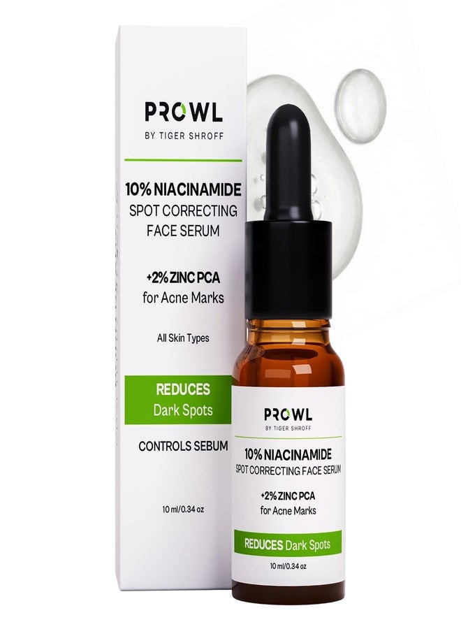 PROWL by Tiger Shroff 10% Niacinamide Serum with 2% Zinc PCA for Oily & Acne Prone Skin | Reduces Dark Spots, Pigmentation & Controls Oil for Men | Face Care Serums for All Combination Skin | 10ml - Image 1
