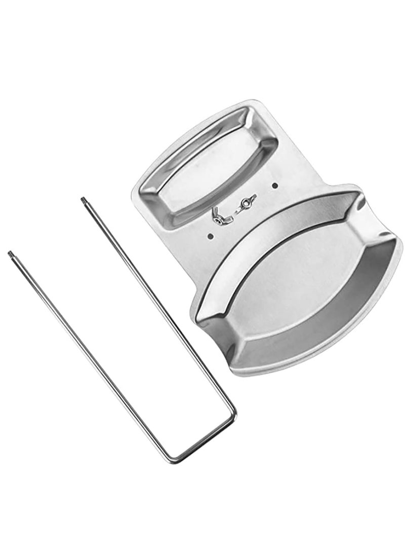 Zikra Spoon Rest and Pot Lid Holder, Stainless Steel Pan Pot Cover Lid Rack Shelf Stand Holder Spoon Holder Utensil Rest Stove Organizer Storage Soup Spoon Rests Kitchen Tool - Image 2