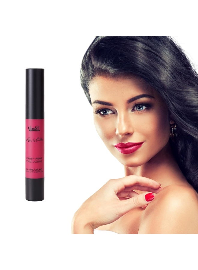 جلام 21 أحمر شفاه "Glam 21 Lip Sutra" بتركيبة ثابتة لا تلطخ (على شكل قلم) | خفيف الوزن ويدوم طويلاً | ملمس كريمي ومريح على الشفاه - 2.8 جم | درجة Pink Orchid-04 - Image 4