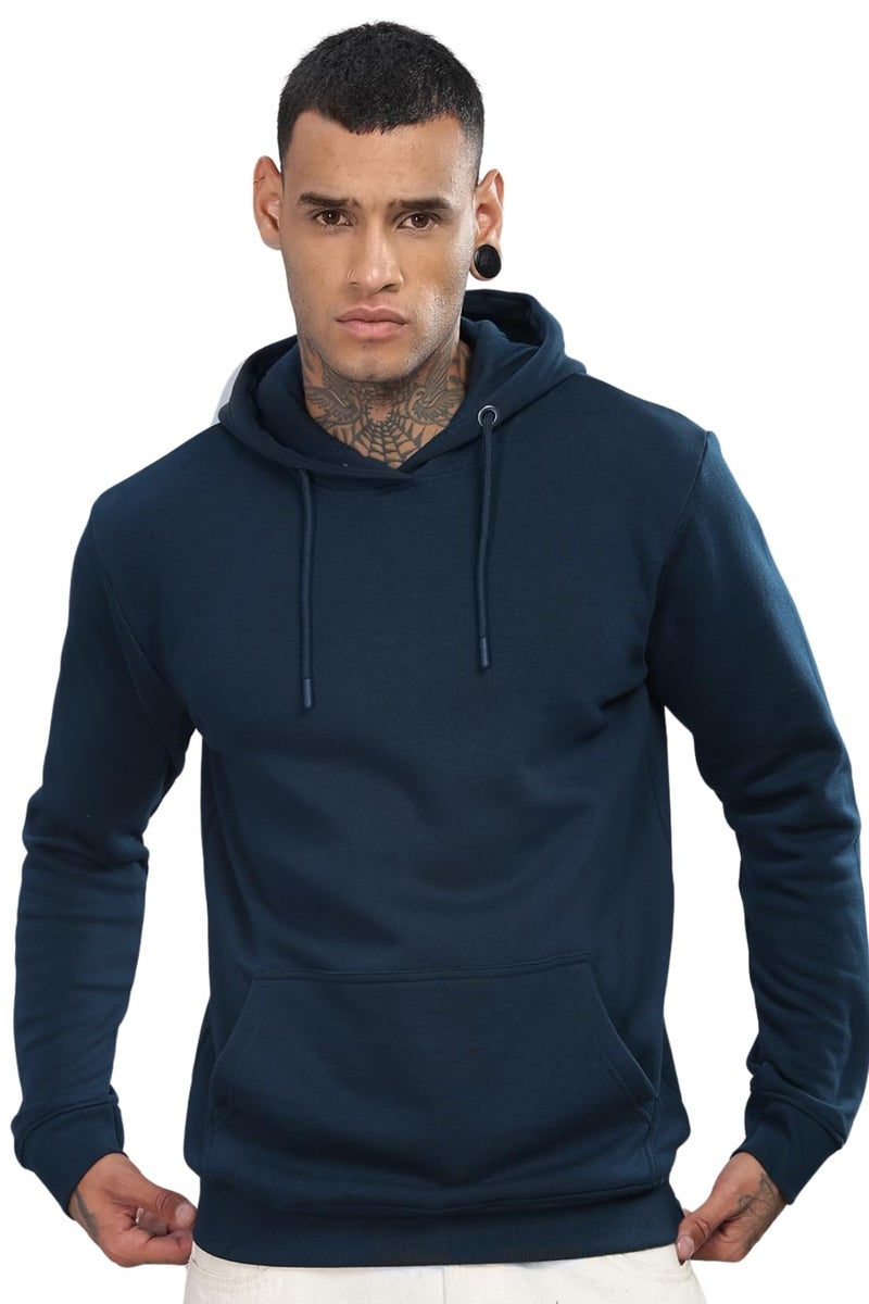 ADRO Plain Hoodie/Sweatshirt for Men & Women (H-M-PLN-SB_Teal_XL) - Image 1
