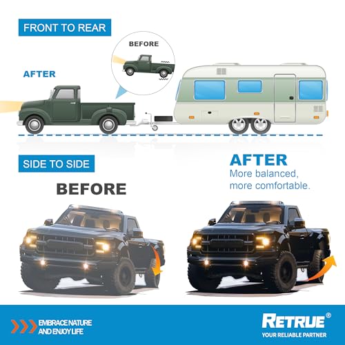 RETRUE Rear Air Bags Suspension Kit for 2007-2018 Chevrolet Chevy Silverado GMC Sierra 1500 Truck Towing, 5000 Lbs of Load Leveling Capacity, Replacement for Firestone 2430 Ride Rite Airbags - Image 3