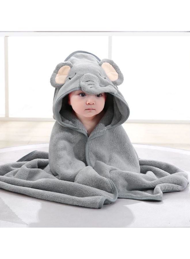 Vixplorn Hooded Towe Baby Shower Blanket Baby Bath Towel Large 80cm Cotton Baby Bath Towel with Soft Animals Design Cute Cartoon Absorbent for Boys and Girls - Image 1