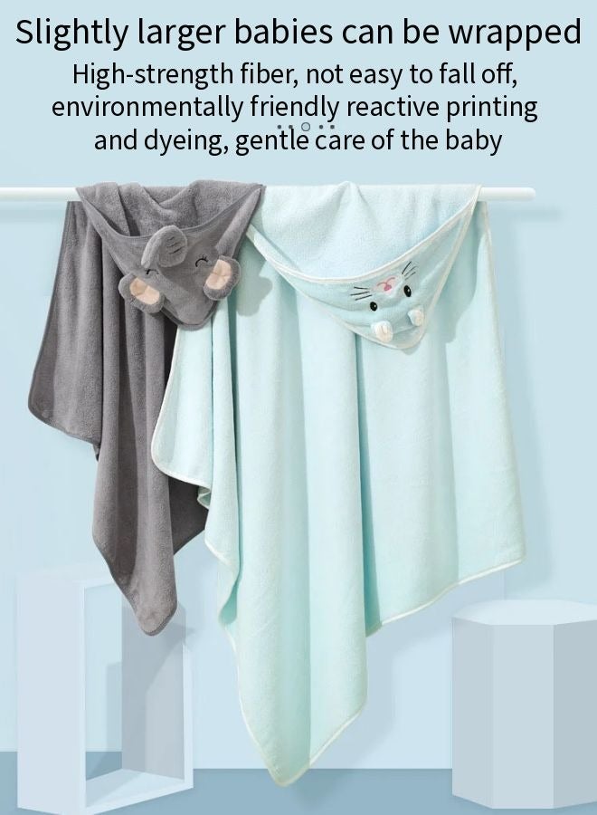 Vixplorn Hooded Towe Baby Shower Blanket Baby Bath Towel Large 80cm Cotton Baby Bath Towel with Soft Animals Design Cute Cartoon Absorbent for Boys and Girls - Image 4