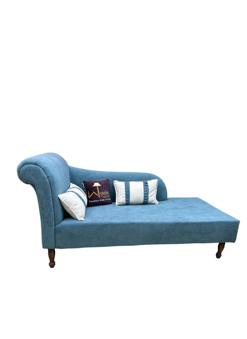 Wooden Twist - Wooden Twist Home Decor Teak Wood Boucle Fabric Sofa Set 3+1+1 with 4 Cushions Elegant Living Room - Image 1