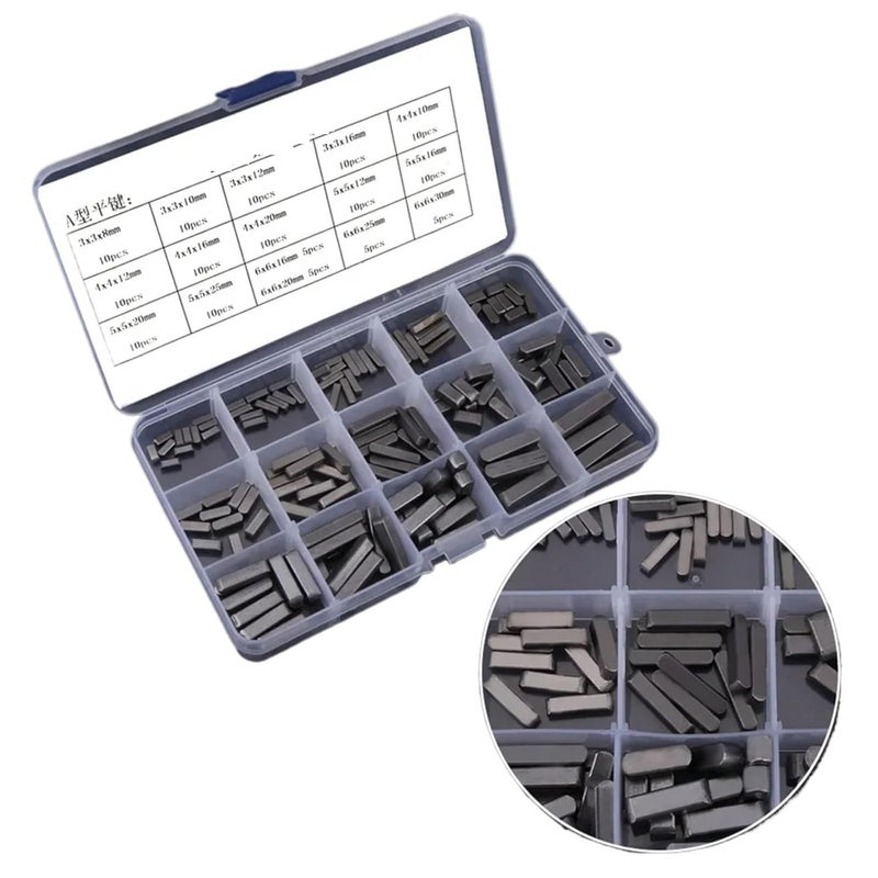 Keyway 420pcs Parallel Key Round Ended Drive Shaft Keys Set 8 10 12 16 20 25 30mm - Image 1