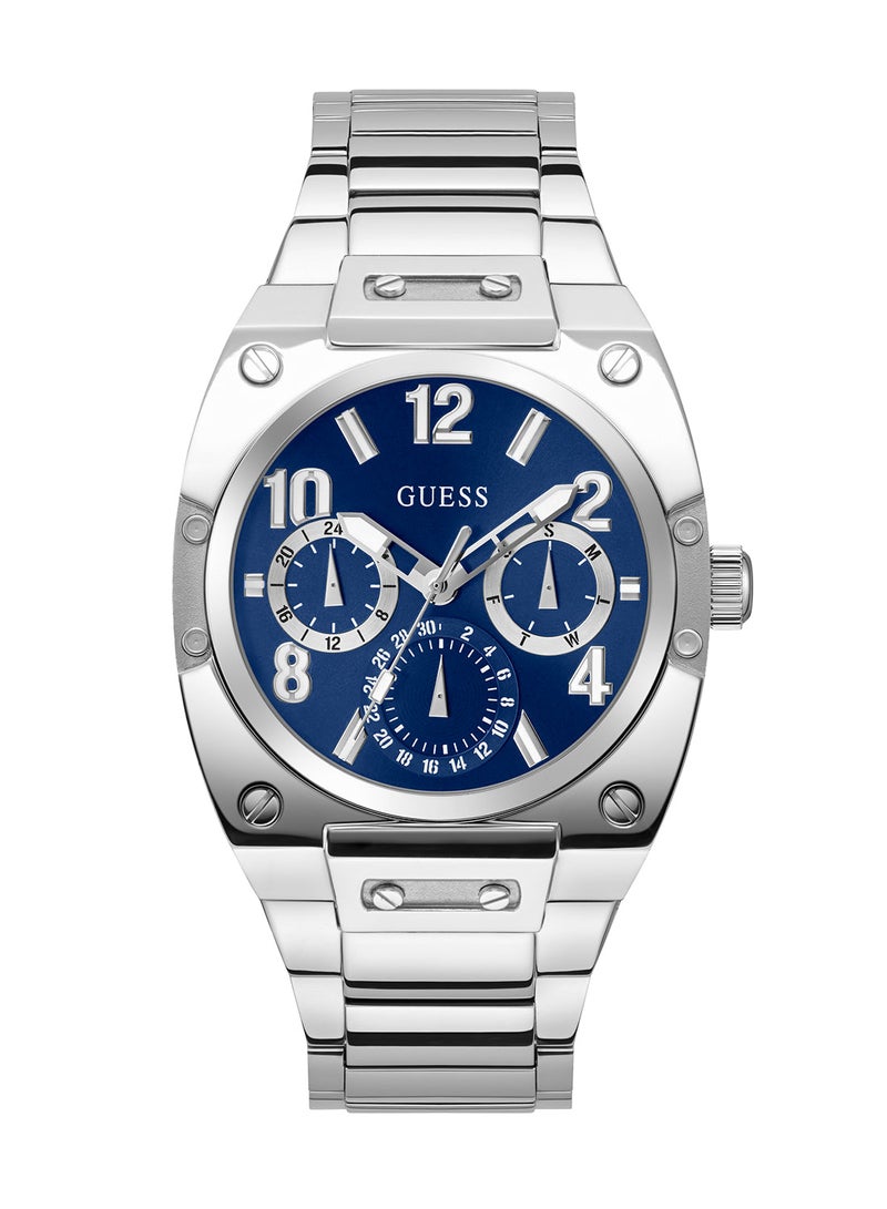 GUESS Men's Blue Multi-function Stainless Steel Strap Watch - GW0624G1 - Image 1