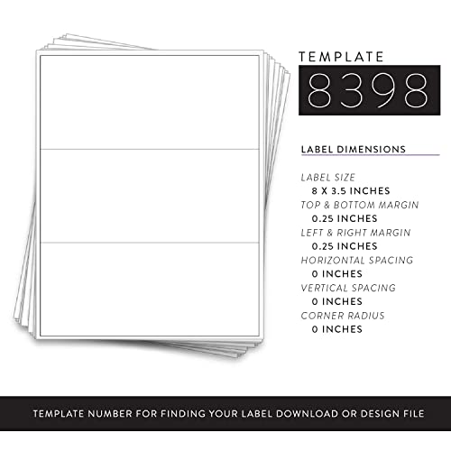 Dashleigh Waterproof Bottle Labels 8x3.5-30 Printable Vinyl Stickers for Inkjet - Custom Labels for 16oz Boston Round, Beer & Water Bottles (White Waterproof Vinyl Inkjet) - Image 4
