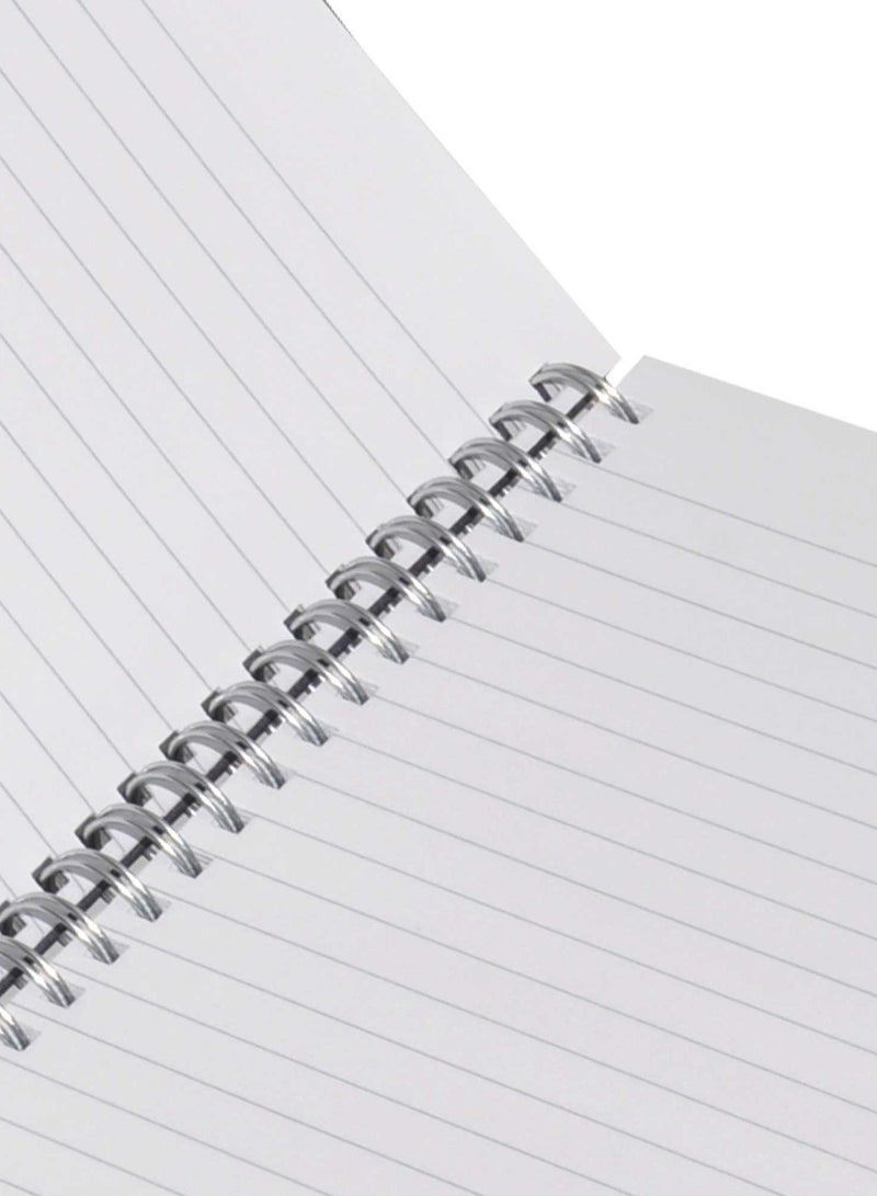 FIS LIGHT Pack of 5  Spiral Hard Cover Notebook Single Line, 9X7 Inches (22.86 X 20.32 CM), 100 Sheets -LINBS971516 - Image 2