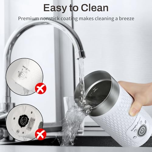 SIMPLETASTE Milk Frother, 4-in-1 Electric Milk Steamer, Automatic Warm and Cold Foam Maker and Milk Warmer for Latte, Cappuccinos, Macchiato - Image 5