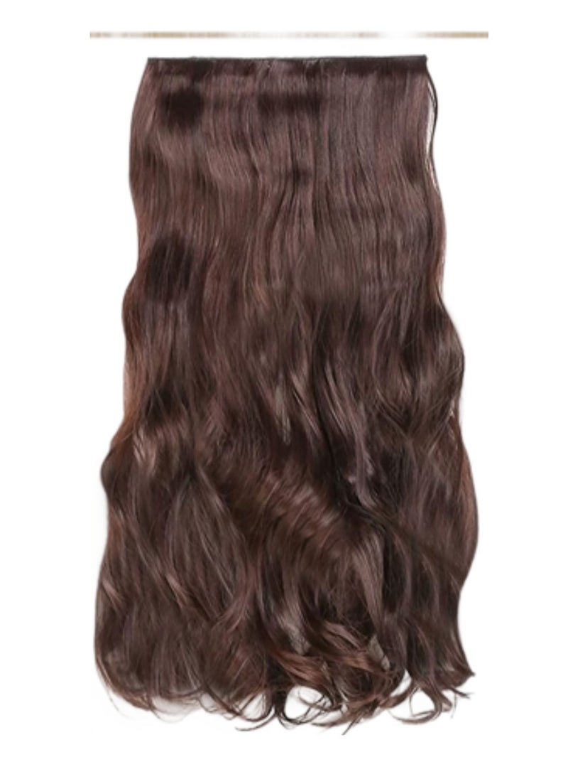 Estelle Full Head One Piece Long Straight and Body Wave Hair Extension with 5 Clips Suitable for Women and Girls (Body Wave No 2M33)  - Image 2