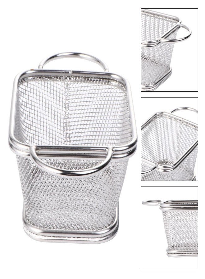 PRETYZOOM Stainless Steel Frying Basket 6.5 Inch Mini Snack Basket with Handles for Straining French Fries and Small Fried Foods Kitchen Colander - Image 3
