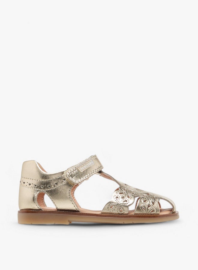 Pablosky Girls Cutout Detail Strap Sandals with Hook and Loop Closure  - Image 3