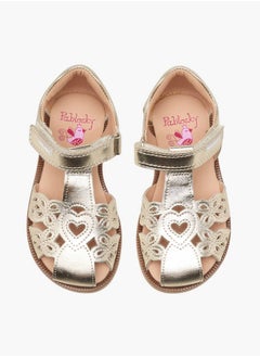 Pablosky Girls Cutout Detail Strap Sandals with Hook and Loop Closure  - Image 1