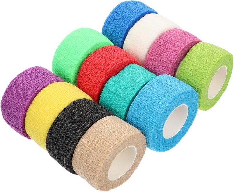 PartyKindom 12 قطعة من ضمادات الأصابع المرنة غير المنسوجة والشريط اللاصق للتمارين الرياضية - Image 2