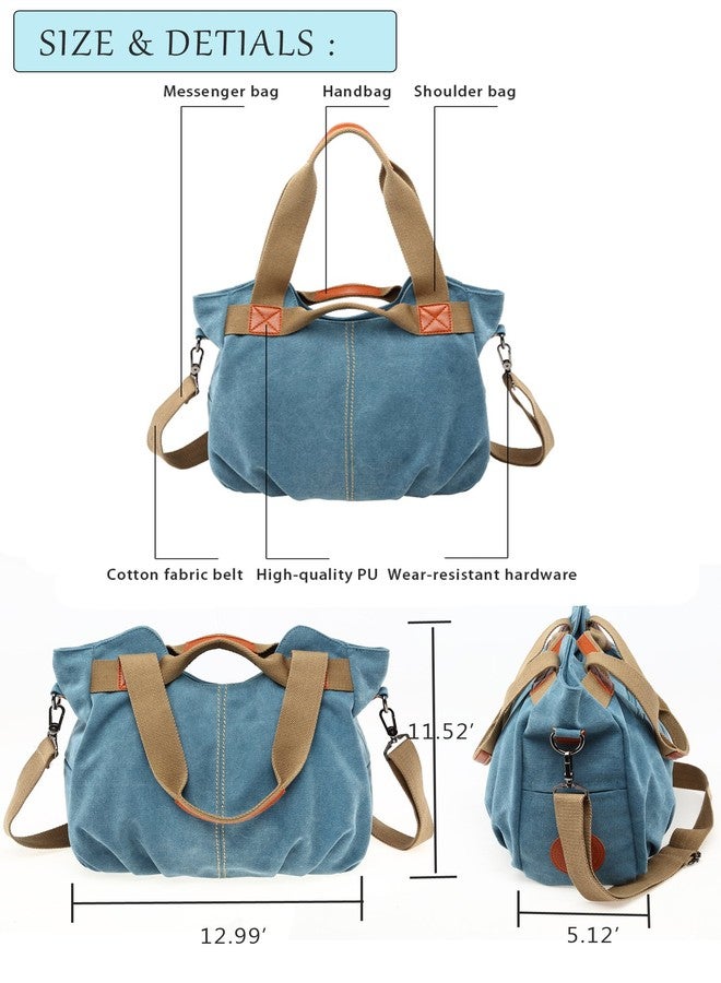 Chikencall Women Ladies Bags Vintage Hobo Canvas Daily Purse Shoulder Tote Shopper Handbag, One Size - Image 2