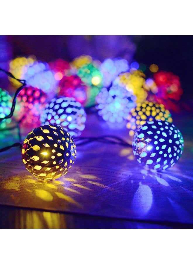 MIRADH String Lights Moroccan Ball Multicolor 11ft 16LED Diwali Lights for Decoration for Home, Diwali Light, led Lights for Home Decoration, (Multicolor) - Image 2