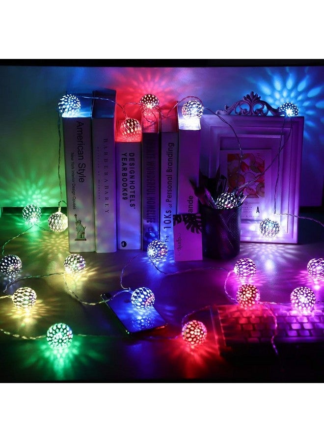 MIRADH String Lights Moroccan Ball Multicolor 11ft 16LED Diwali Lights for Decoration for Home, Diwali Light, led Lights for Home Decoration, (Multicolor) - Image 5