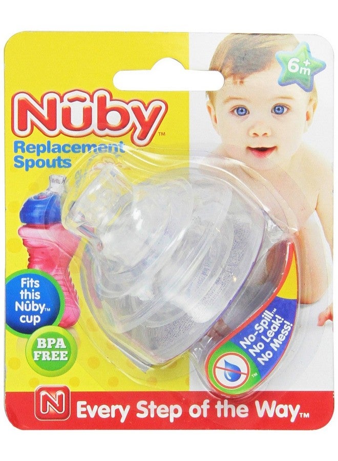 Nuby (5 Packs) 10 Count Super Spout No Spill Replacement Spouts, Clear - Image 1