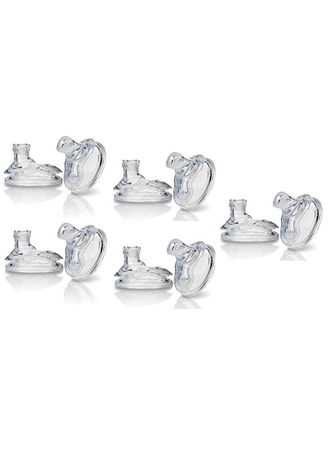 Nuby (5 Packs) 10 Count Super Spout No Spill Replacement Spouts, Clear - Image 2