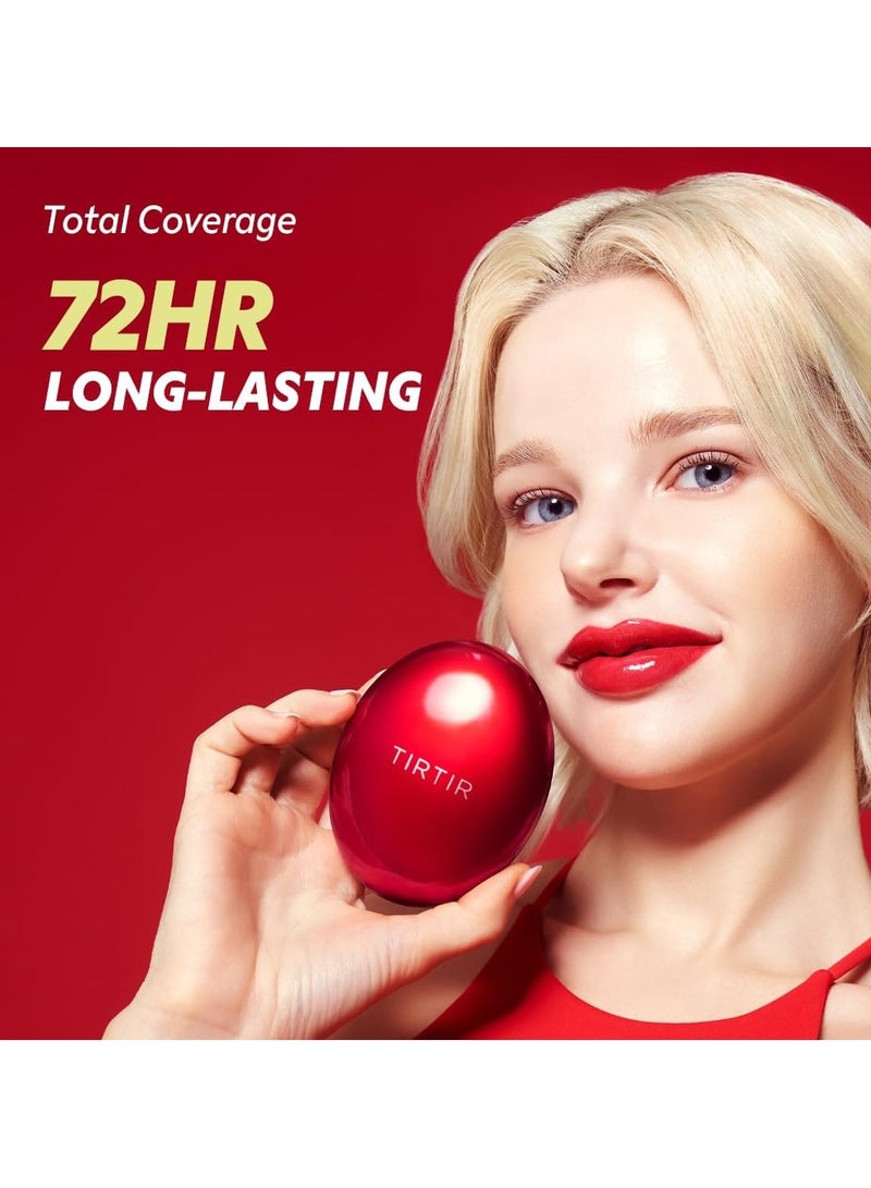 ترتر ماسك فيت ريد كوشن فاونديشن  خيار اليابان رقم واحد للبشرة الزجاجية ، طويلة الأمد ، خفيفة الوزن ، تغطية قابلة للبناء ، شبه ماتي (23 ن رمل ، 0.63 فلور أوز (حزمة من 1)) - Image 5