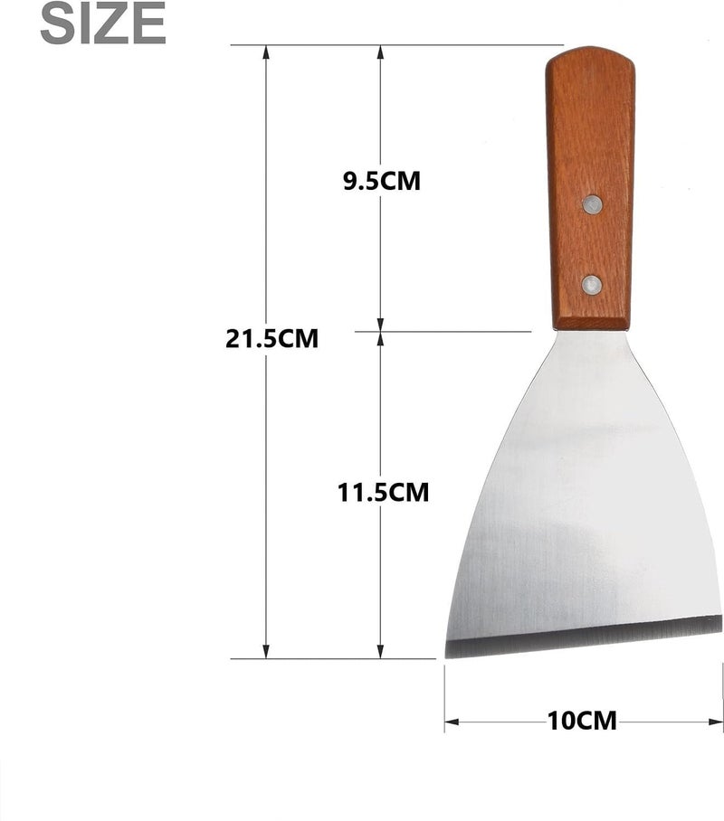 Ramkuwar with device of R Ramkuwar Stainless Steel Grill Spatula with Sharp Blade for Fish Flipping, Grilling Turner Scraper (1 Piece) - Image 2