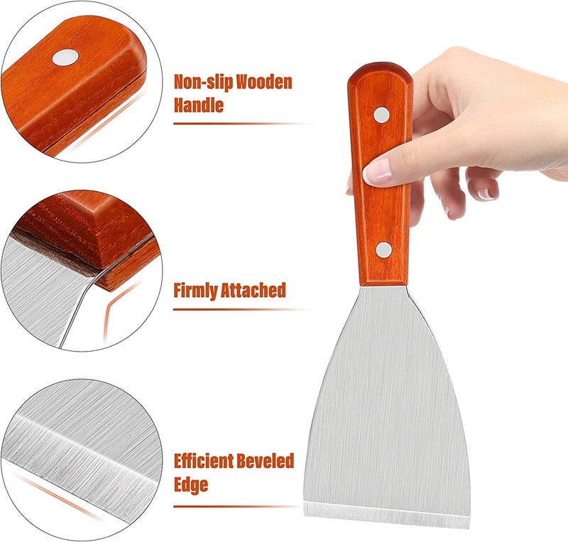 Ramkuwar with device of R Ramkuwar Stainless Steel Grill Spatula with Sharp Blade for Fish Flipping, Grilling Turner Scraper (1 Piece) - Image 3