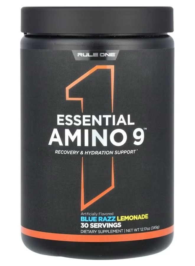 RULE ONE Essential Amino 9 Recovery & Hydration  (Blue Razz Lemonade) 30 Servings (345 g)