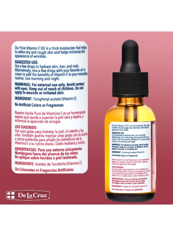 دي لا كروز زيت فيتامين E النقي 28000 وحدة دولية 1 أونصة سائلة (30 مل) - Image 3