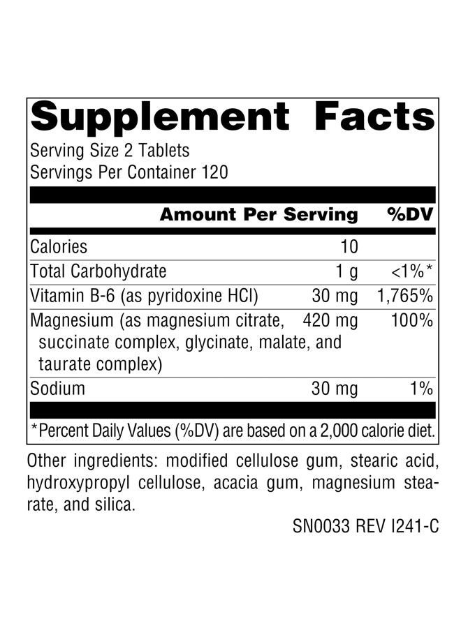 Source Naturals Ultra-Mag High-Efficiency Magnesium Complex - Maintains Muscle & Nerve Function - 240 Tablets - Image 4