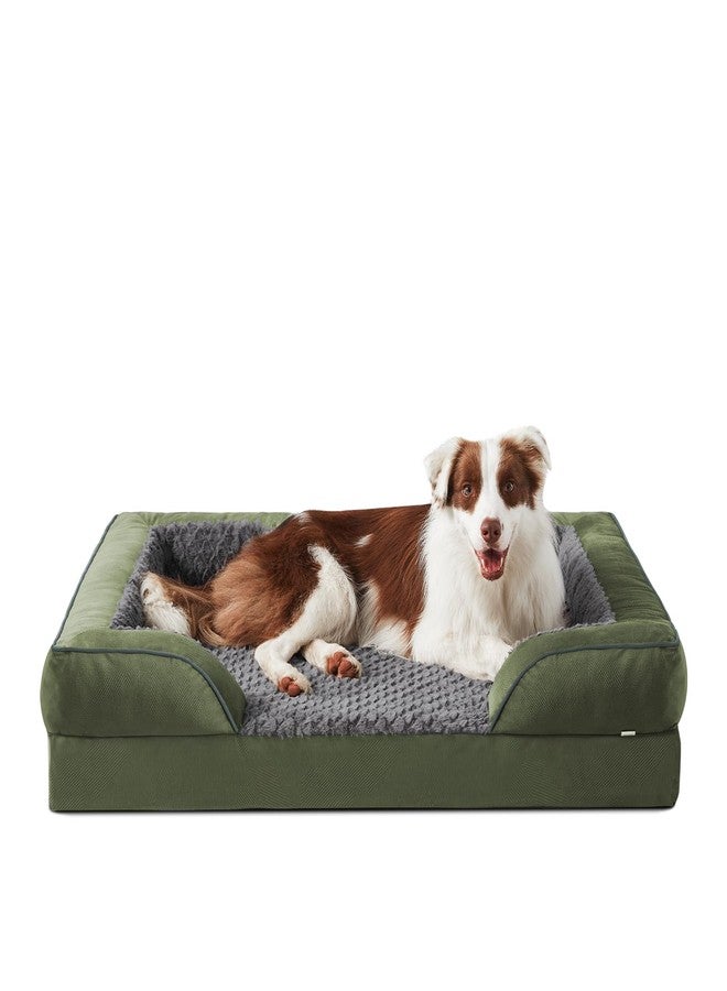 INVENHO Orthopedic Dog Bed for Large Dogs, Washable Waterproof, Egg-Crate Foam Dog Couch Bed with Washable Removable Cover, Waterproof Lining and Nonskid Bottom - Image 1