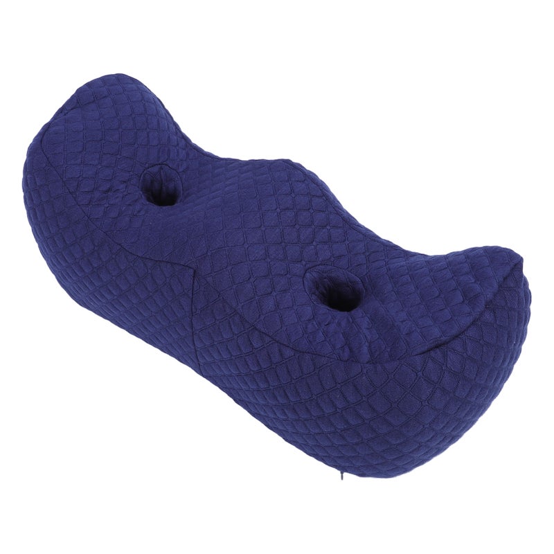 Leg Elevation Pillow: Memory Foam, Ergonomic Dual Grooves, 2 Adjustable Heights - Ankle Cradle Support Leg Pillow for Home, Office and Study Use - Image 5