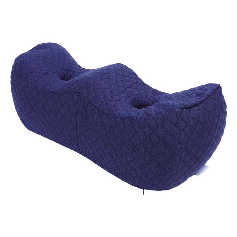 Leg Elevation Pillow: Memory Foam, Ergonomic Dual Grooves, 2 Adjustable Heights - Ankle Cradle Support Leg Pillow for Home, Office and Study Use - Image 4