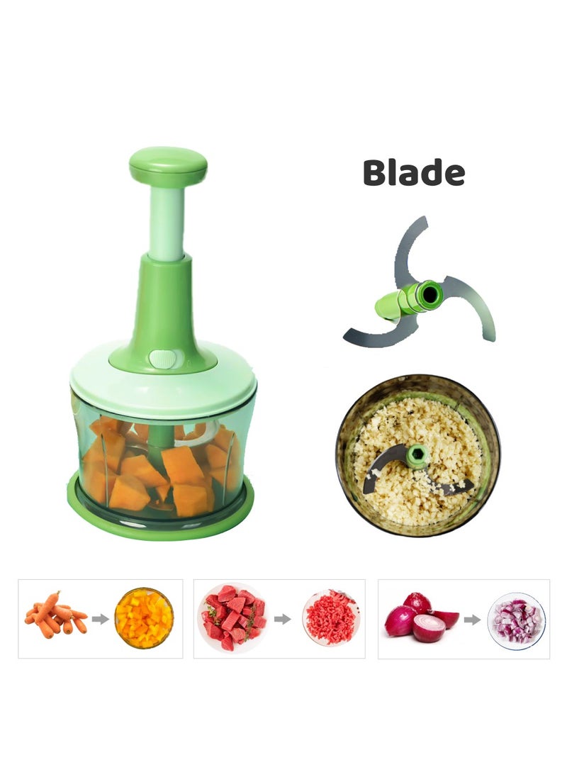 MOVE ON - 1.1 Litre 3 In 1 Push Chopper with Wash Basket - Image 1