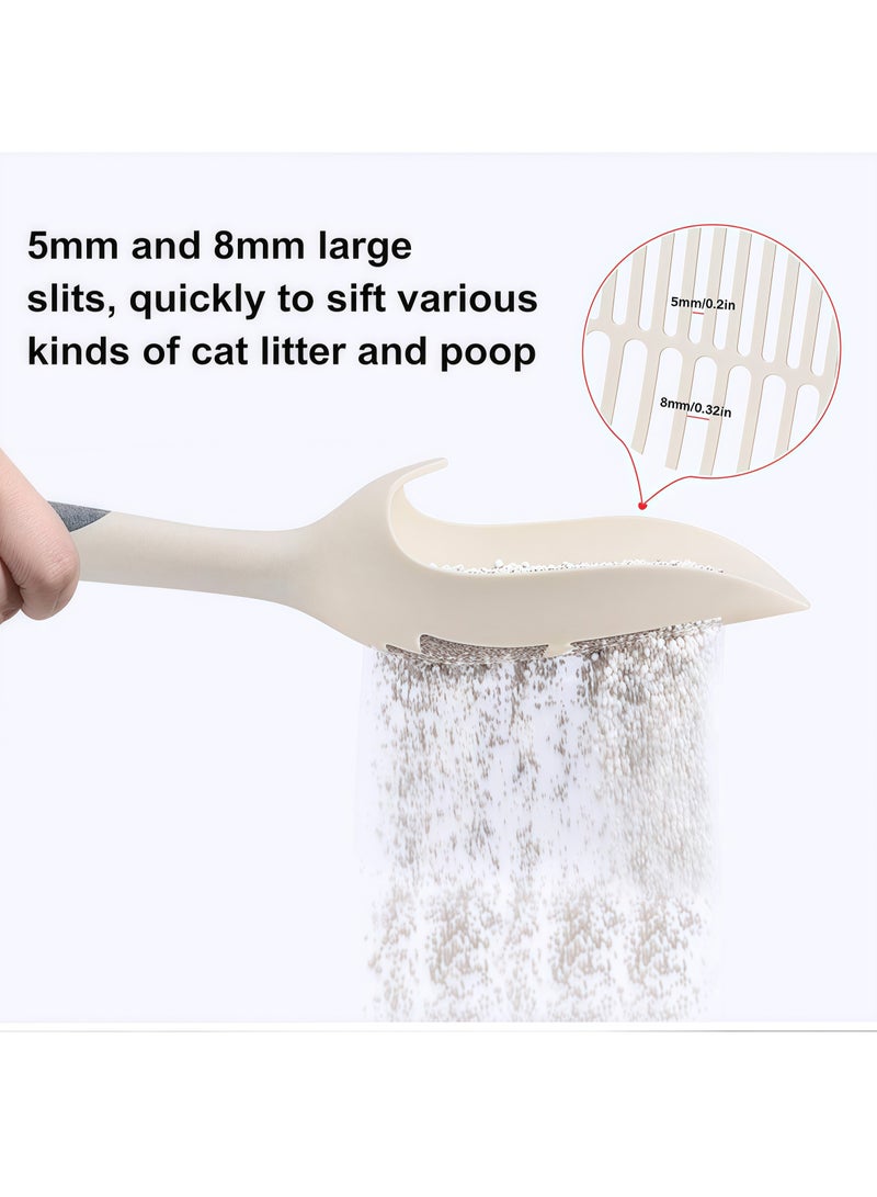 Cat litter scoop plastic mesh scoop long handle deep scoop plastic cat litter scoop suitable for cat litter box kitten feces scoop 9mm hole ordinary cat litter scoop 29.5x12.8x5.5cm - Image 5