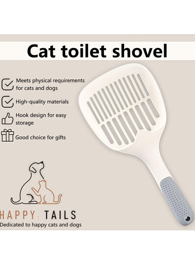 Cat litter scoop plastic mesh scoop long handle deep scoop plastic cat litter scoop suitable for cat litter box kitten feces scoop 9mm hole ordinary cat litter scoop 29.5x12.8x5.5cm - Image 3