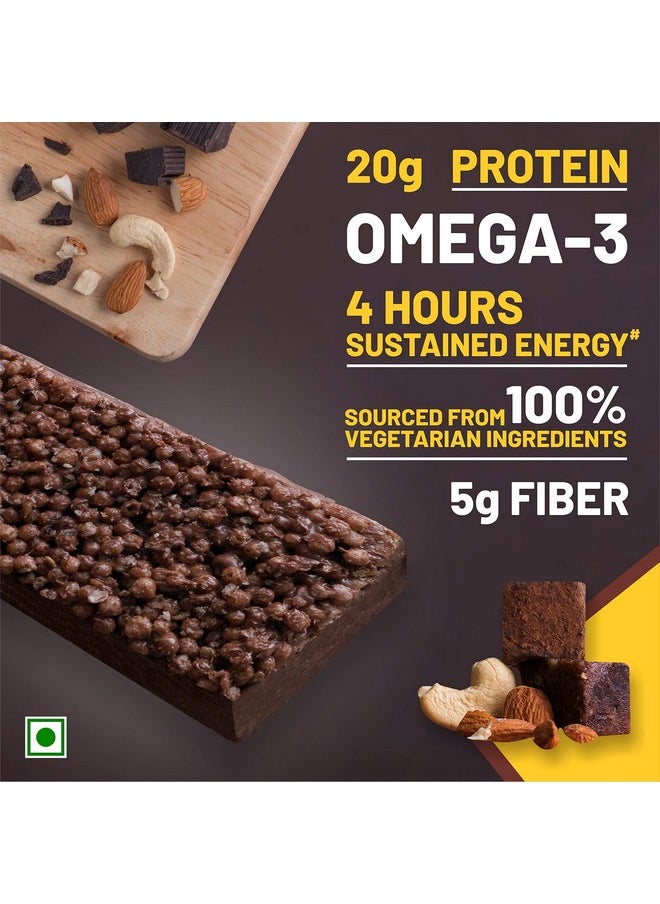 RiteBite Max Protein Active Choco Fudge Protein Bars With 20G Protein, 5G Fiber & 21 Vit. & Minerals | No Cholesterol & Trans Fat For Upto 4H Of Energy, Healthy Snack, 75G (Pack Of 6)  - Image 3