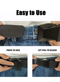 SYOSI Nylon Stretch Belt, Elastic Belt Men, Tactical Belt for Men, Stretch Golf Belt, Hiking Rigger Webbing Work Belt with Heavy Duty Quick Release Buckle, Jeans Woven Elastic Belt  - Image 5