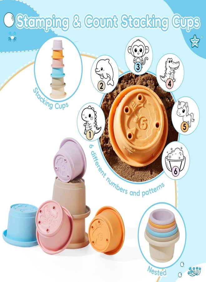 AMCHSURI Baby Bath Toys for Kids Ages 1-3, 16PCS Mold Free Bath Toys for Toddler 2-4 & Babies 6-12-18 Months Bath Cups Watering Can Montessori Bathtub Beach Pool Water Table Toys for 1+ Years Old - Image 3