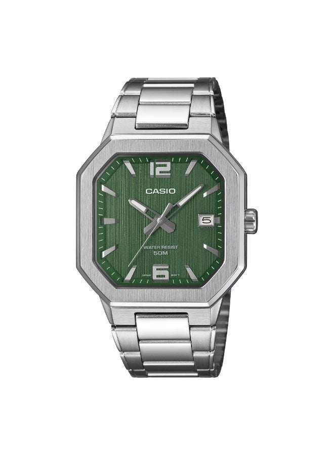 Casio Analog Men's Watch MTP-B195D-3AVDF, 46.5 mm Textured Green Dial - Image 1