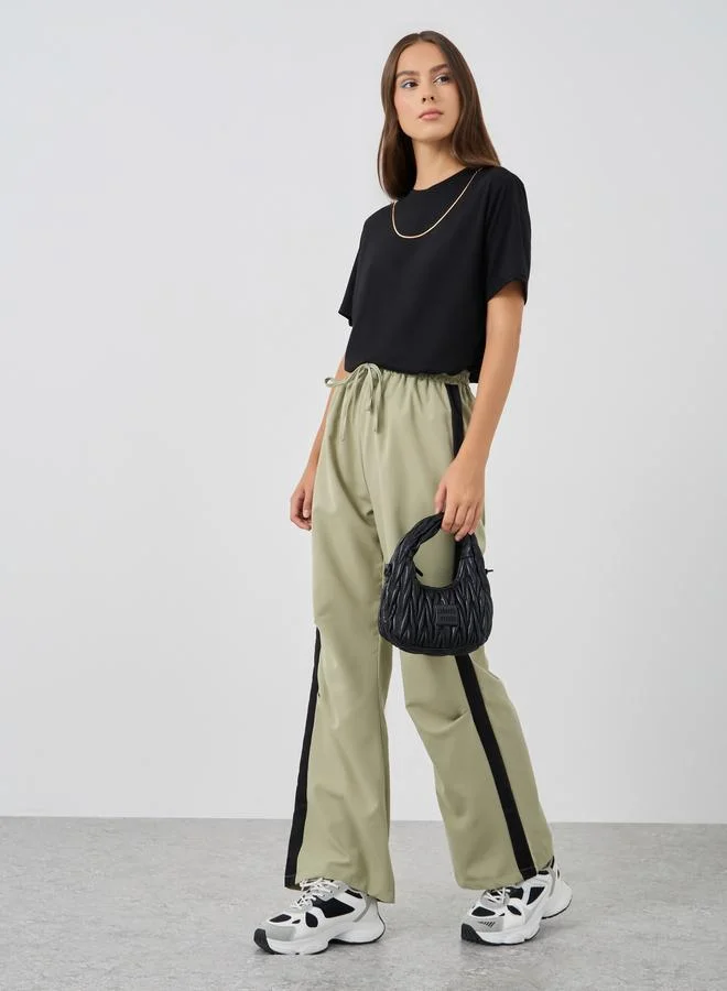 Take Two Round Neck Short Sleeve T-Shirt with Chain Detail