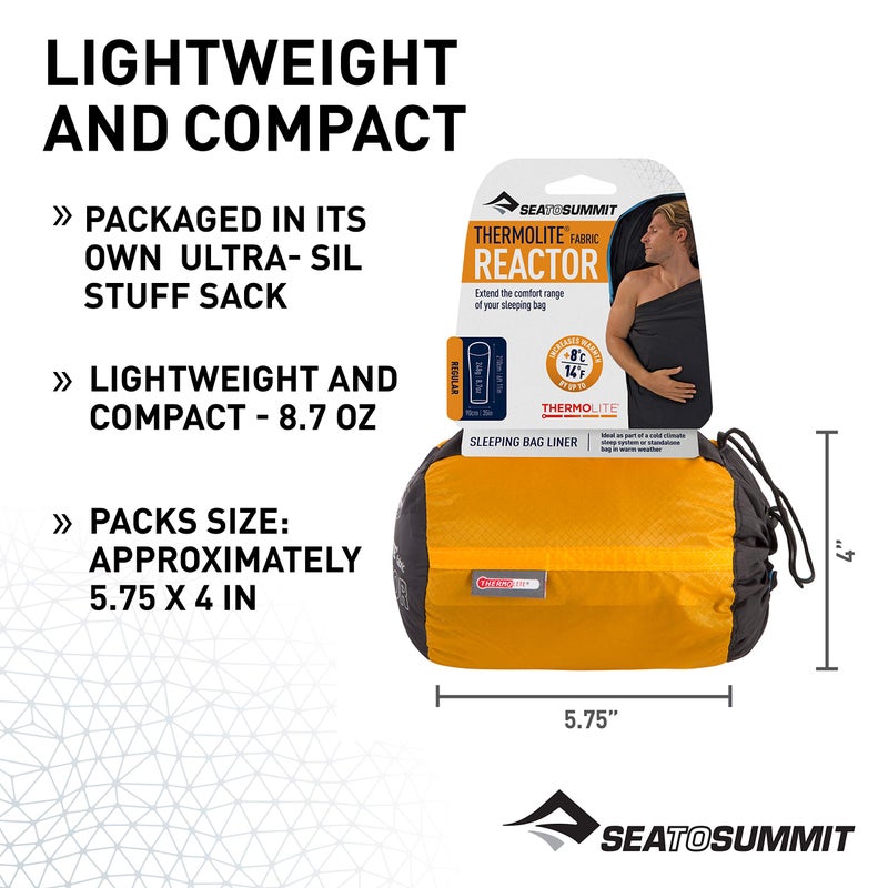 Sea to Summit Reactor Insulated Sleeping Bag Liner, Regular (83 x 35) - Image 4